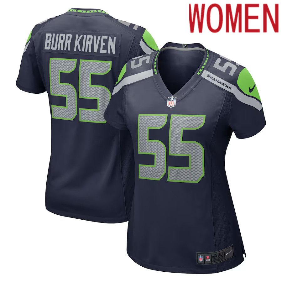 Women Seattle Seahawks #55 Ben Burr-Kirven Nike College Navy Game NFL Jersey->women nfl jersey->Women Jersey